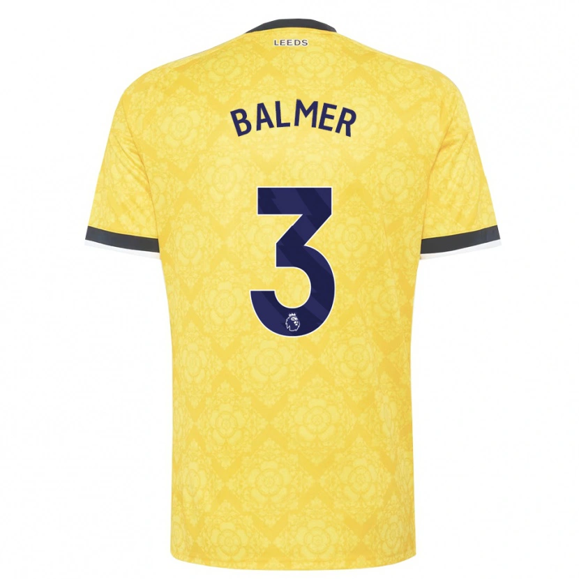Danxen Pánské Liam Balmer #3 Žlutá Bílá Černá Daleko Hráčské Dresy 2026/27 Dres