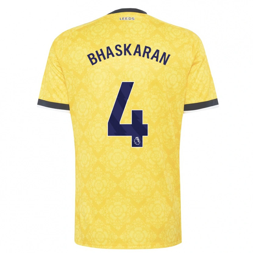 Danxen Pánské Joe Bhaskaran #4 Žlutá Bílá Černá Daleko Hráčské Dresy 2026/27 Dres