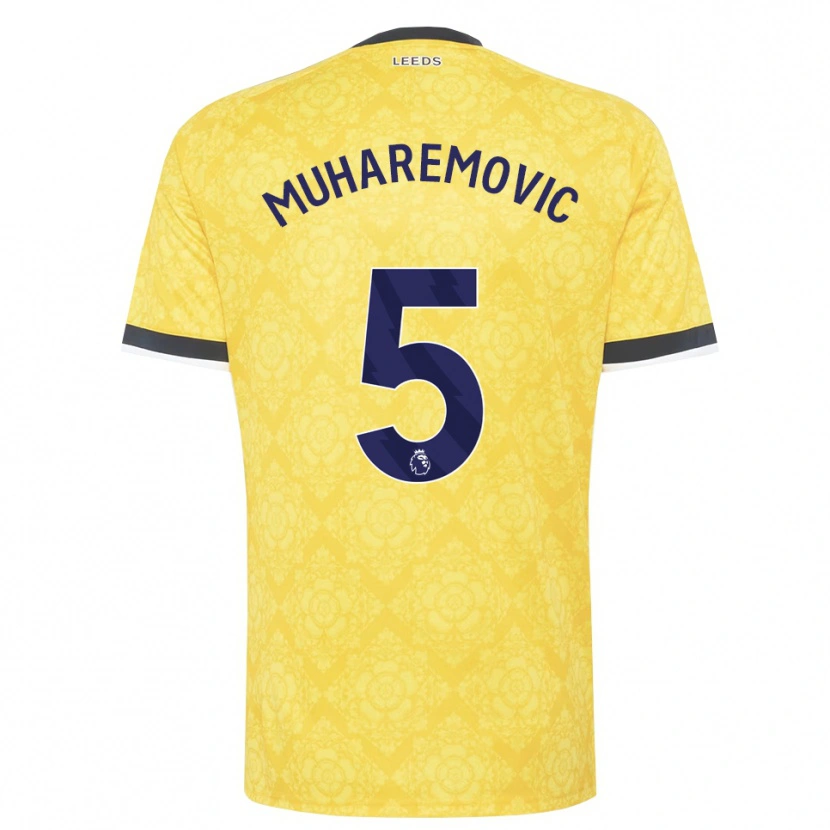 Danxen Pánské Tarik Muharemović #5 Žlutá Bílá Černá Daleko Hráčské Dresy 2026/27 Dres