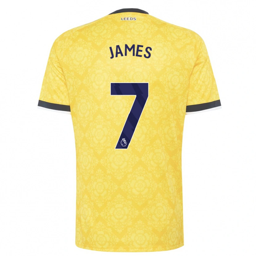 Danxen Pánské Daniel James #7 Žlutá Bílá Černá Daleko Hráčské Dresy 2026/27 Dres