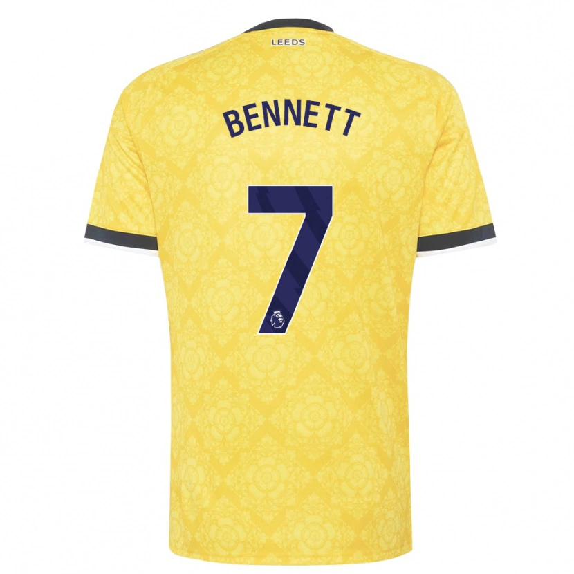 Danxen Pánské Oliver Bennett #7 Žlutá Bílá Černá Daleko Hráčské Dresy 2026/27 Dres