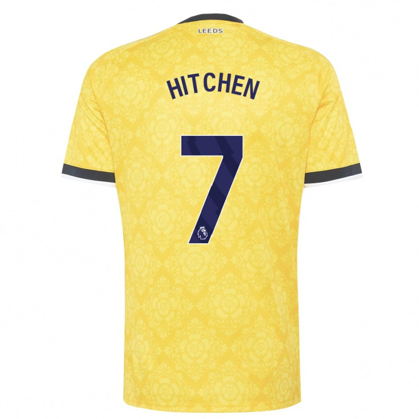 Danxen Pánské Zach Hitchen #7 Žlutá Bílá Černá Daleko Hráčské Dresy 2026/27 Dres