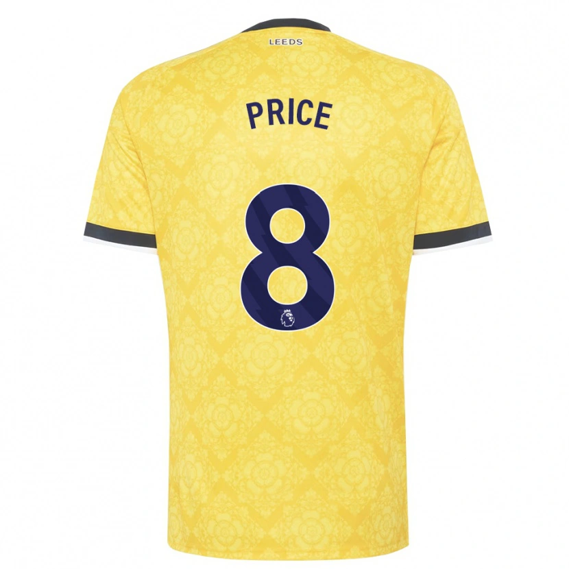 Danxen Pánské Leoni Price #8 Žlutá Bílá Černá Daleko Hráčské Dresy 2026/27 Dres