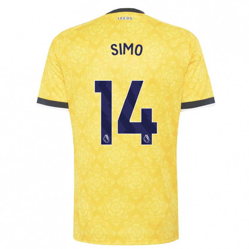 Danxen Pánské Elton Simo #14 Žlutá Bílá Černá Daleko Hráčské Dresy 2026/27 Dres