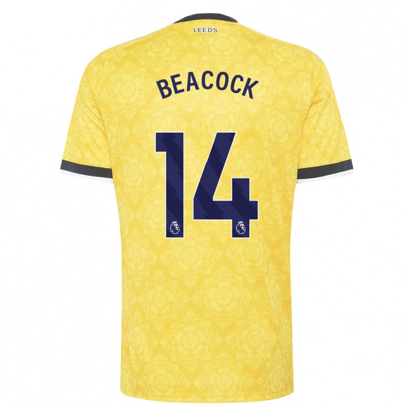 Danxen Pánské Molly Beacock #14 Žlutá Bílá Černá Daleko Hráčské Dresy 2026/27 Dres