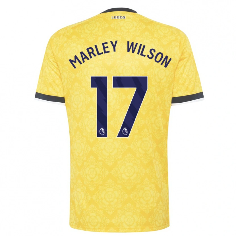 Danxen Pánské Marley Wilson #17 Žlutá Bílá Černá Daleko Hráčské Dresy 2026/27 Dres