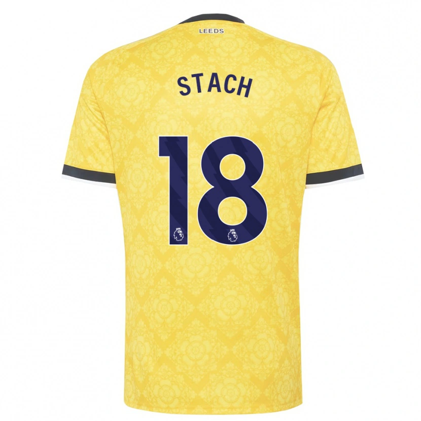 Danxen Pánské Anton Stach #18 Žlutá Bílá Černá Daleko Hráčské Dresy 2026/27 Dres