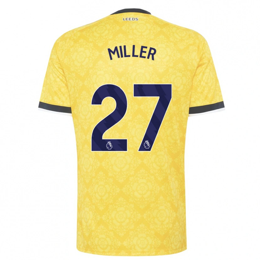 Danxen Pánské Amari Miller #27 Žlutá Bílá Černá Daleko Hráčské Dresy 2026/27 Dres