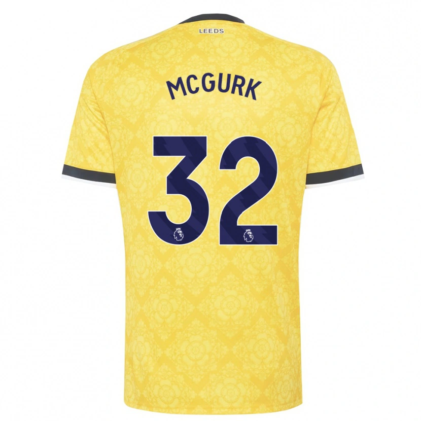 Danxen Pánské Sean Mcgurk #32 Žlutá Bílá Černá Daleko Hráčské Dresy 2026/27 Dres