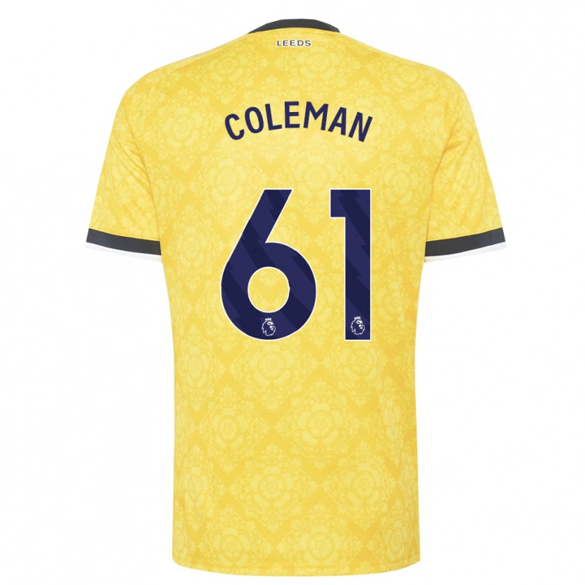 Danxen Pánské Cian Coleman #61 Žlutá Bílá Černá Daleko Hráčské Dresy 2026/27 Dres
