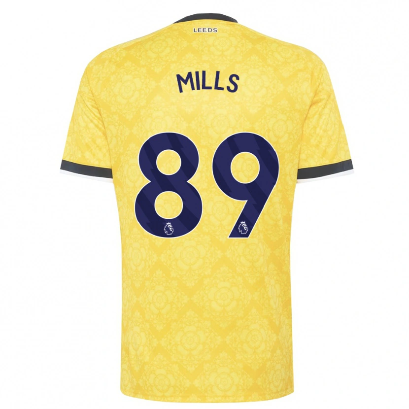 Danxen Pánské Callum Mills #89 Žlutá Bílá Černá Daleko Hráčské Dresy 2026/27 Dres