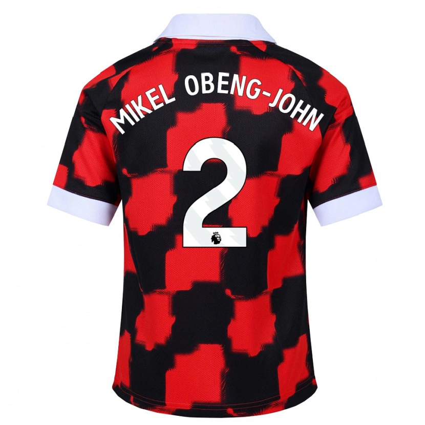 Danxen Pánské Joe Mikel Obeng-John #2 Červená Bílá Černá Daleko Hráčské Dresy 2026/27 Dres
