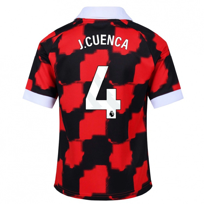Danxen Pánské Jorge Cuenca #4 Červená Bílá Černá Daleko Hráčské Dresy 2026/27 Dres