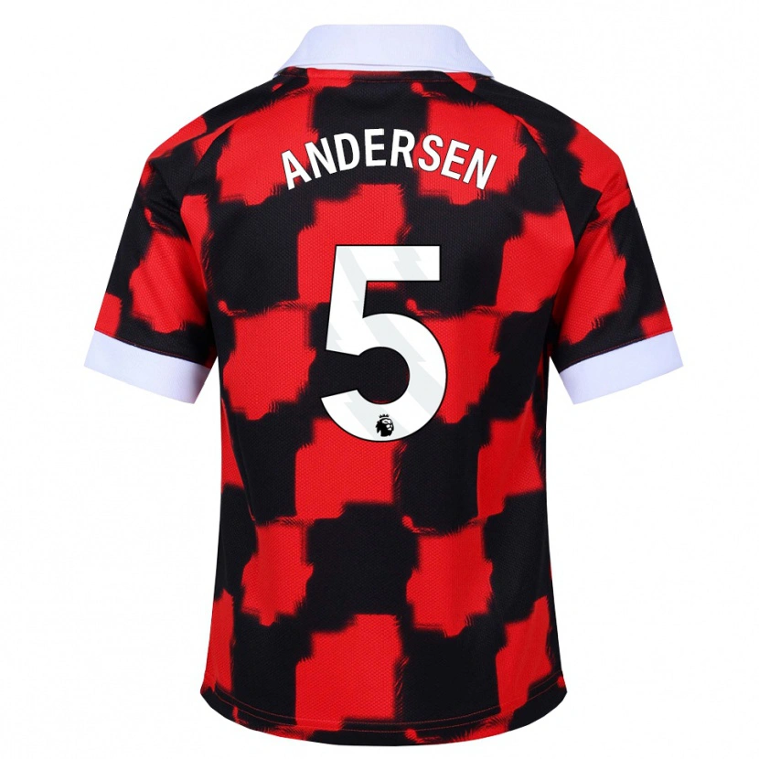 Danxen Pánské Joachim Andersen #5 Červená Bílá Černá Daleko Hráčské Dresy 2026/27 Dres