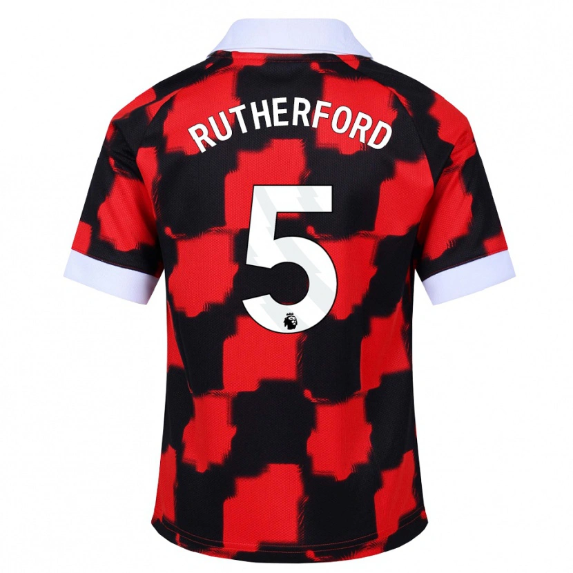 Danxen Pánské Leeta Rutherford #5 Červená Bílá Černá Daleko Hráčské Dresy 2026/27 Dres