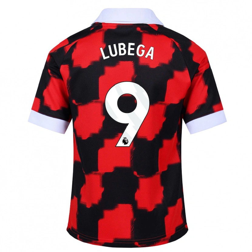 Danxen Pánské Bashil Lubega #9 Červená Bílá Černá Daleko Hráčské Dresy 2026/27 Dres