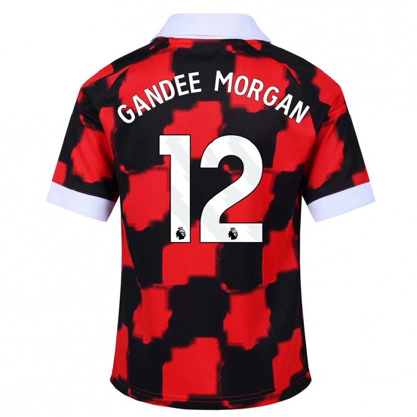 Danxen Pánské Stella Gandee Morgan #12 Červená Bílá Černá Daleko Hráčské Dresy 2026/27 Dres