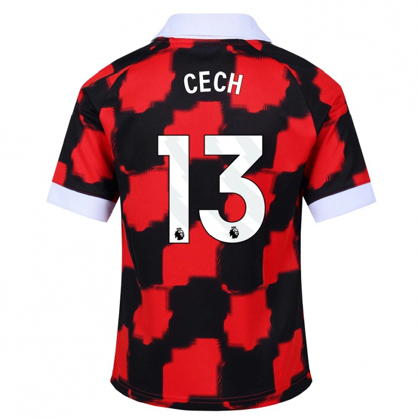 Danxen Pánské Damian Cech #13 Červená Bílá Černá Daleko Hráčské Dresy 2026/27 Dres