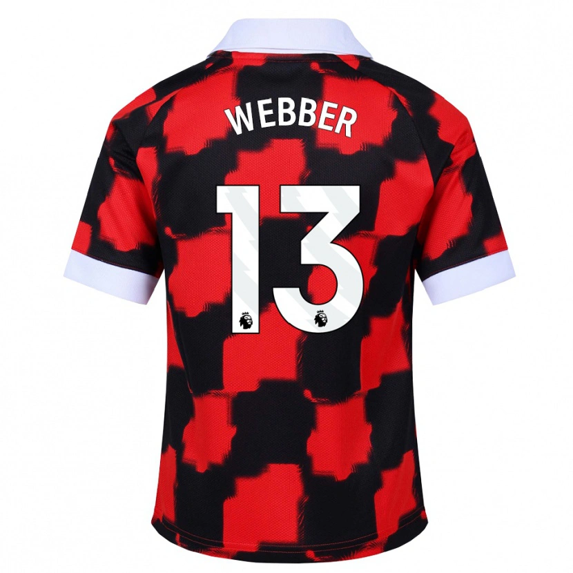 Danxen Pánské Amber Webber #13 Červená Bílá Černá Daleko Hráčské Dresy 2026/27 Dres