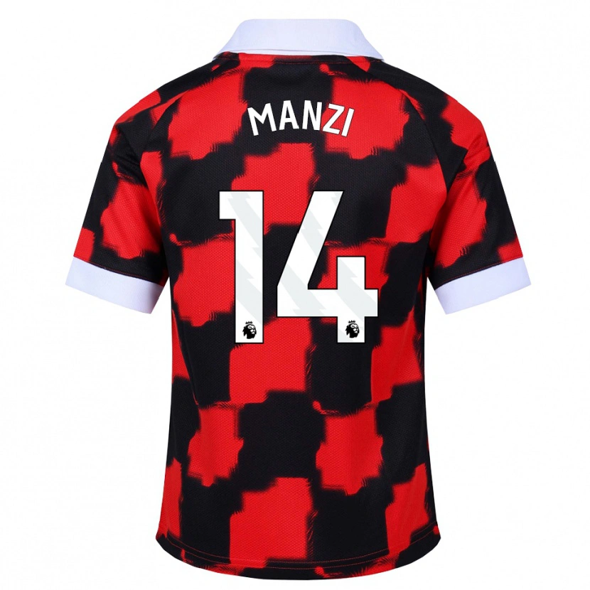 Danxen Pánské Sophie Manzi #14 Červená Bílá Černá Daleko Hráčské Dresy 2026/27 Dres