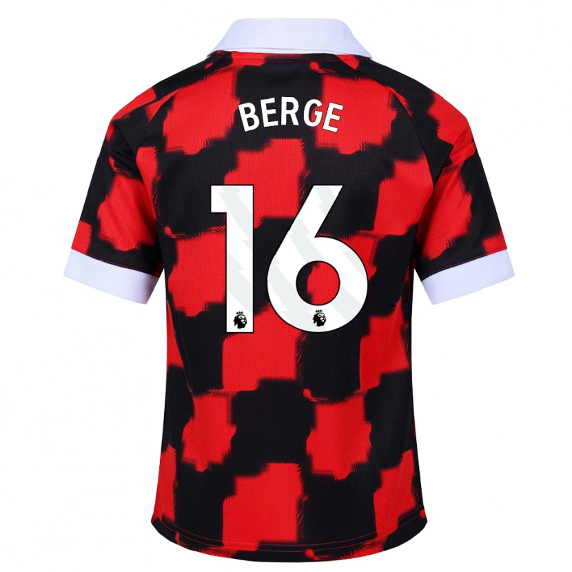 Danxen Pánské Sander Berge #16 Červená Bílá Černá Daleko Hráčské Dresy 2026/27 Dres