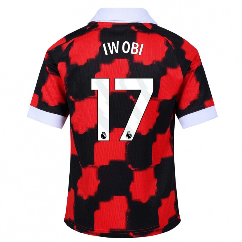 Danxen Pánské Alex Iwobi #17 Červená Bílá Černá Daleko Hráčské Dresy 2026/27 Dres