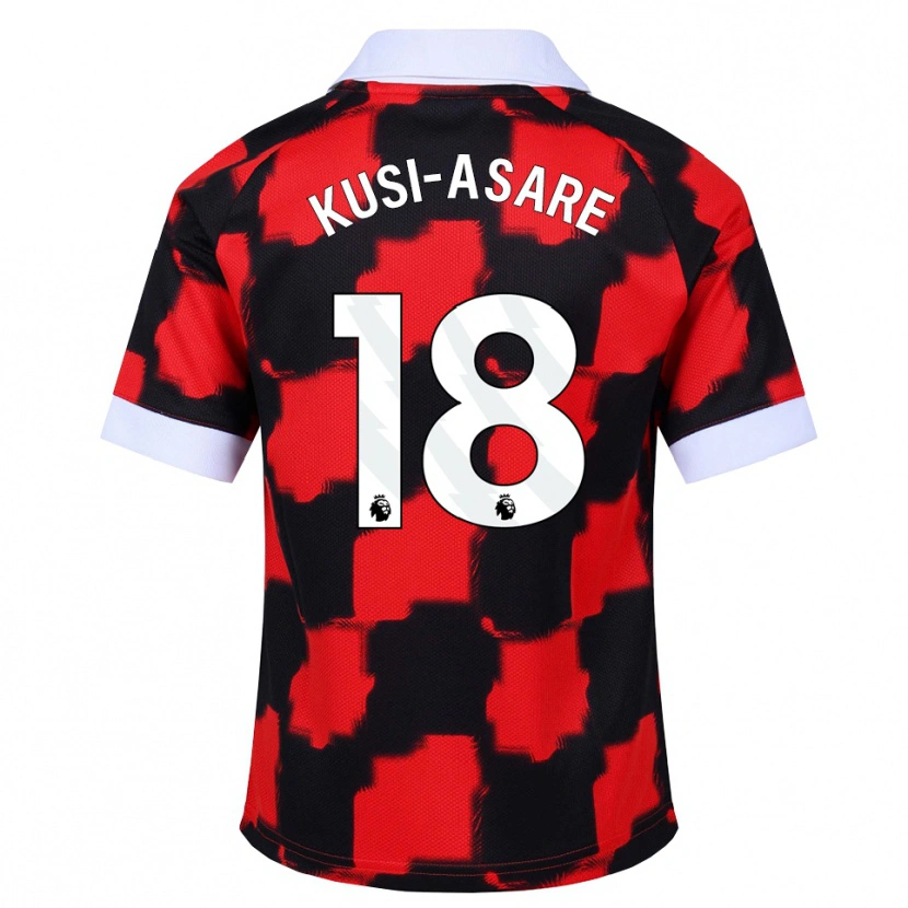 Danxen Pánské Jonah Kusi-Asare #18 Červená Bílá Černá Daleko Hráčské Dresy 2026/27 Dres