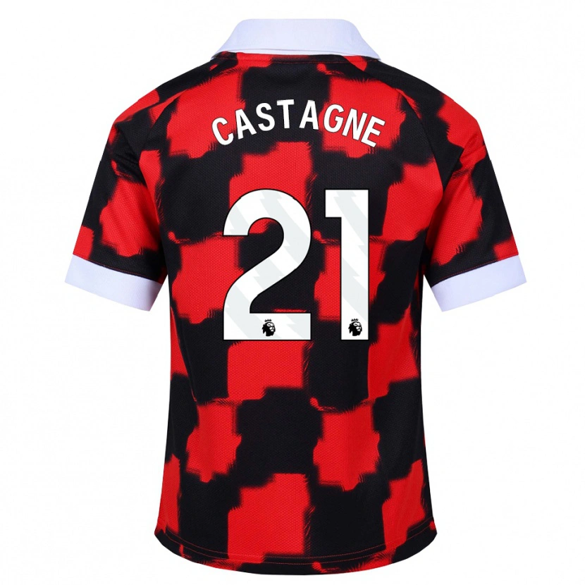 Danxen Pánské Timothy Castagne #21 Červená Bílá Černá Daleko Hráčské Dresy 2026/27 Dres