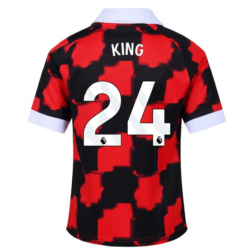 Danxen Pánské Josh King #24 Červená Bílá Černá Daleko Hráčské Dresy 2026/27 Dres