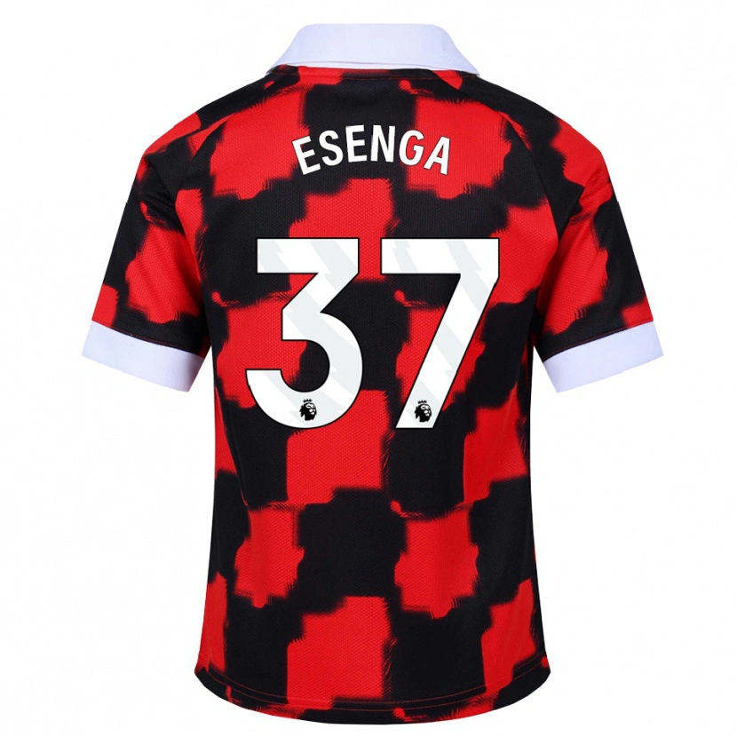 Danxen Pánské Jonathan Esenga #37 Červená Bílá Černá Daleko Hráčské Dresy 2026/27 Dres