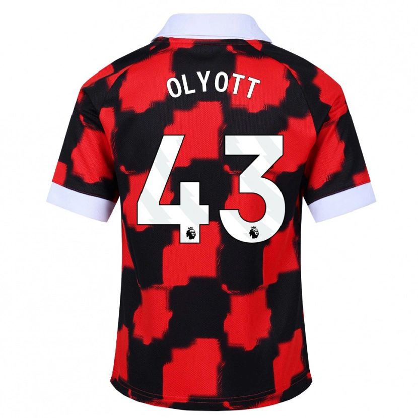 Danxen Pánské Tom Olyott #43 Červená Bílá Černá Daleko Hráčské Dresy 2026/27 Dres