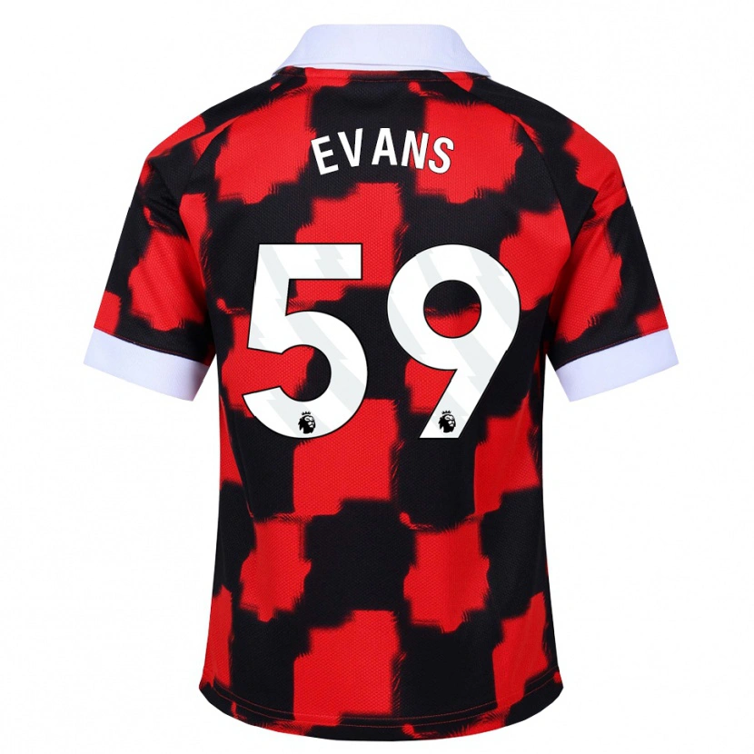 Danxen Pánské Aidan Evans #59 Červená Bílá Černá Daleko Hráčské Dresy 2026/27 Dres