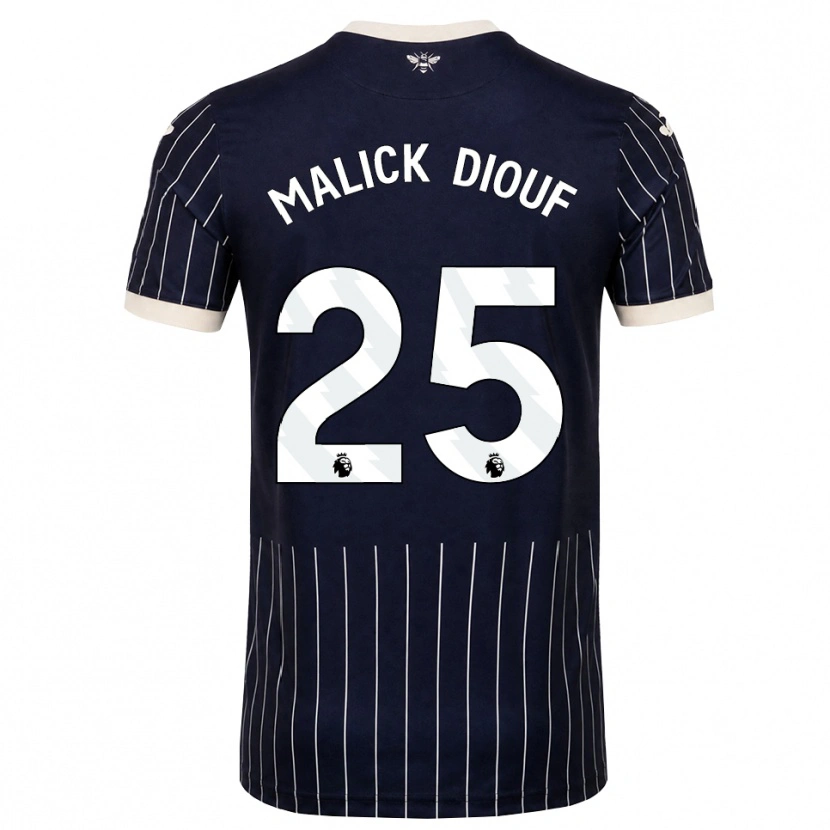 Danxen Pánské El Hadji Malick Diouf #25 Černá Bílá Daleko Hráčské Dresy 2026/27 Dres