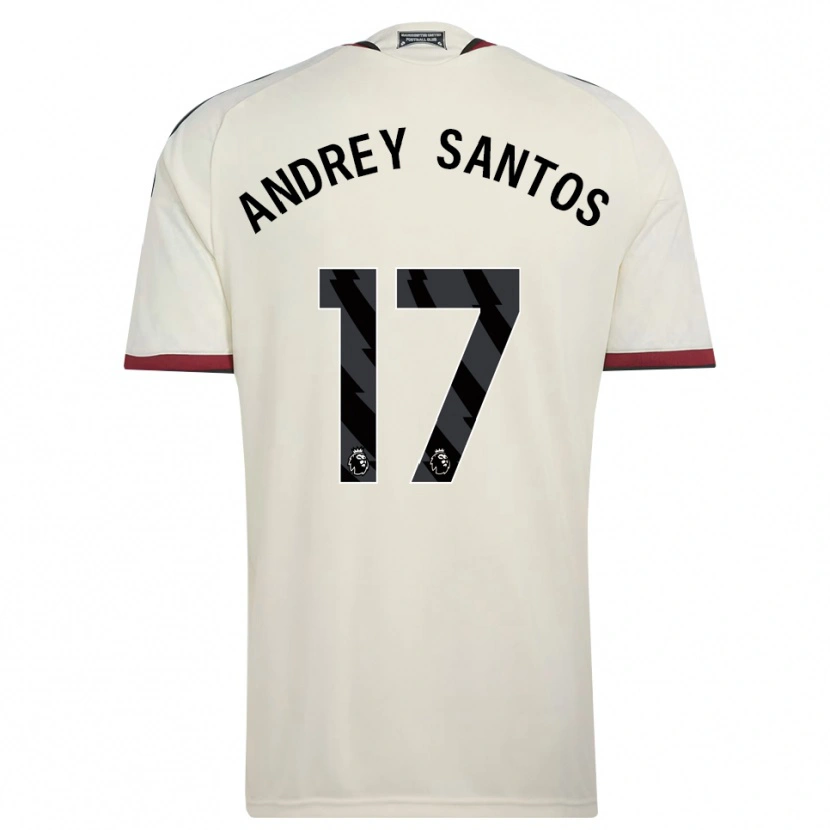Danxen Pánské Andrey Santos #17 Béžová Černá Červená Třetí Hráčské Dresy 2026/27 Dres