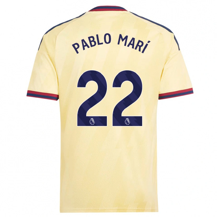 Danxen Pánské Pablo Mari #22 Světle Žlutá Půlnoční Modř Třetí Hráčské Dresy 2026/27 Dres