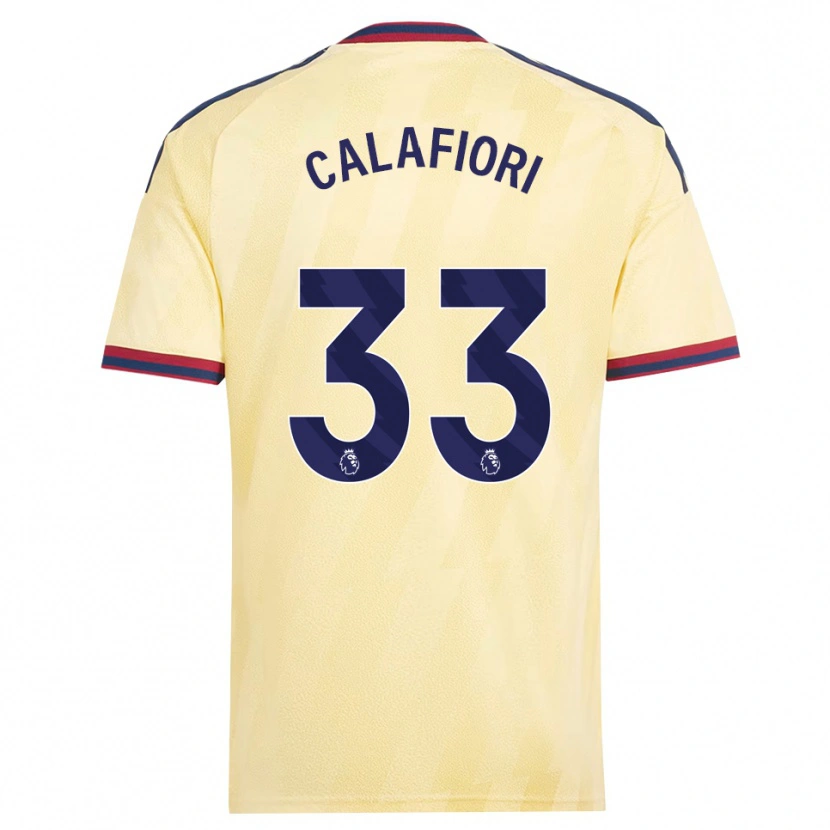 Danxen Pánské Riccardo Calafiori #33 Světle Žlutá Půlnoční Modř Třetí Hráčské Dresy 2026/27 Dres