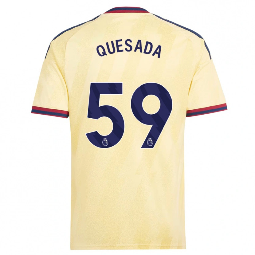 Danxen Pánské Elián Quesada #59 Světle Žlutá Půlnoční Modř Třetí Hráčské Dresy 2026/27 Dres