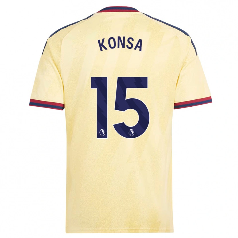 Danxen Pánské Ezri Konsa #15 Světle Žlutá Půlnoční Modř Třetí Hráčské Dresy 2026/27 Dres