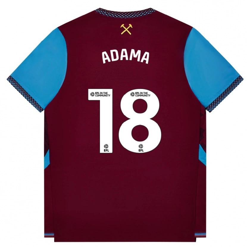 Danxen Pánské Adama Boiro #18 Vínově Červená Modrá Chodníčková Domů Hráčské Dresy 2026/27 Dres