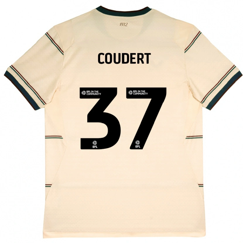 Danxen Pánské Grégoire Coudert #37 Béžová Vínově Červená Daleko Hráčské Dresy 2026/27 Dres