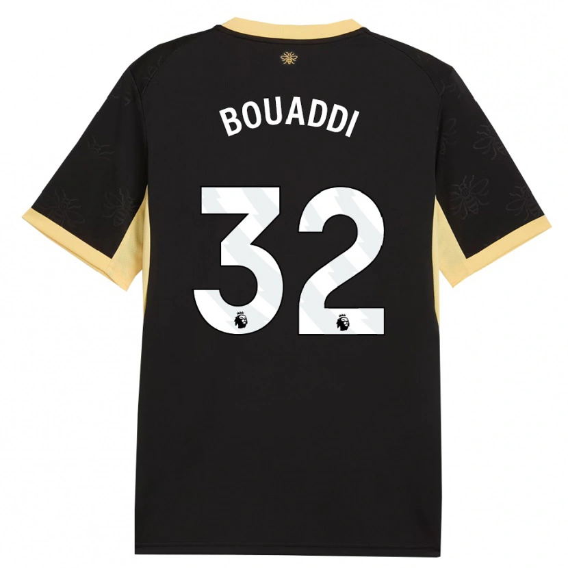 Danxen Pánské Ayyoub Bouaddi #32 Černá Žlutá Daleko Hráčské Dresy 2026/27 Dres