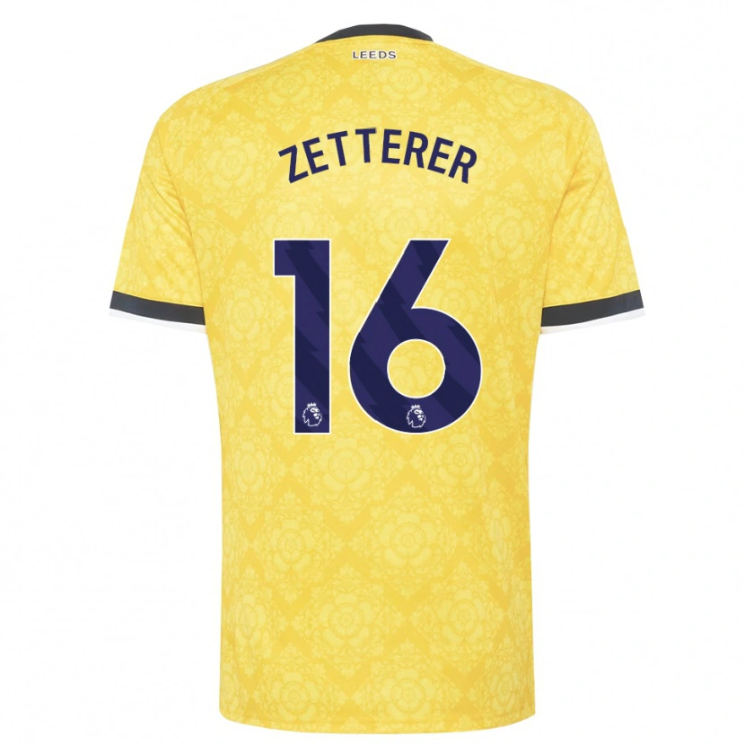 Danxen Pánské Michael Zetterer #16 Žlutá Bílá Černá Daleko Hráčské Dresy 2026/27 Dres