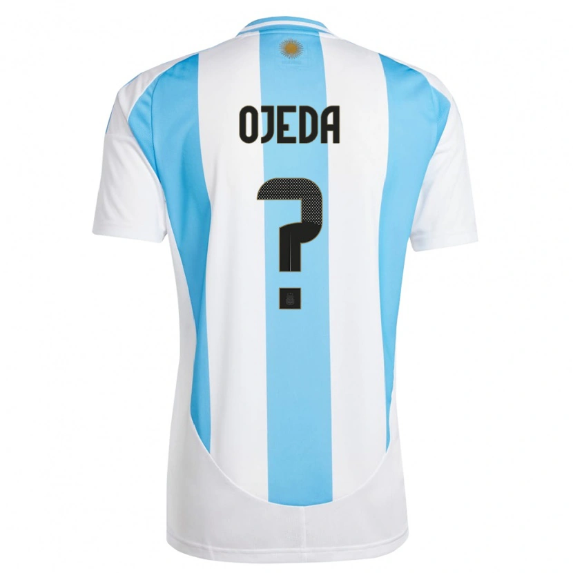 Danxen Dětské Argentina Uriel Ojeda #0 Bílá Modrá Domů Hráčské Dresy 24-26 Dres