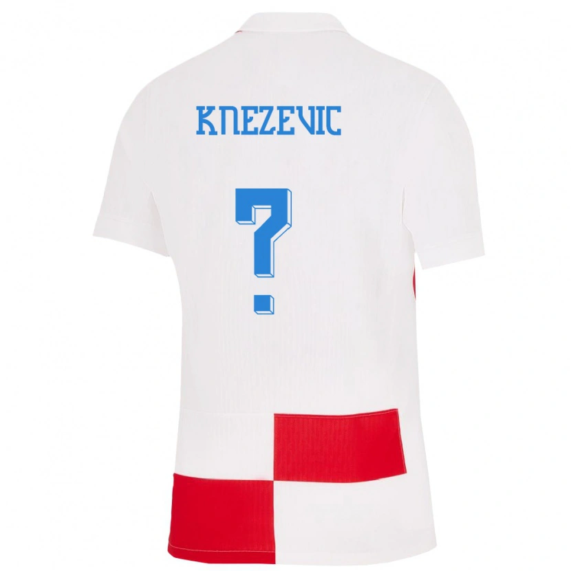 Danxen Dětské Chorvatsko Ivan Knezevic #0 Bílá Červená Domů Hráčské Dresy 24-26 Dres