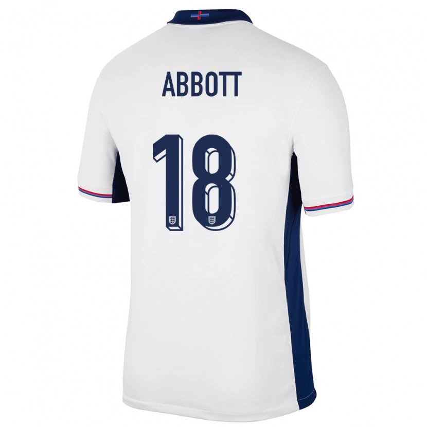 Danxen Dětské Anglie Zach Abbott #18 Bílý Domů Hráčské Dresy 24-26 Dres