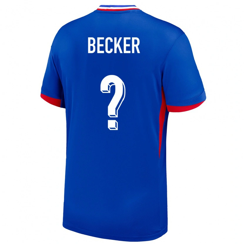 Danxen Dětské Francie Yoann Becker #0 Modrý Domů Hráčské Dresy 24-26 Dres