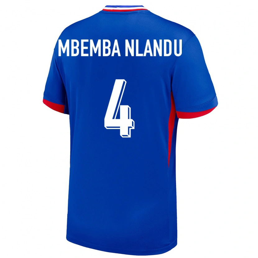 Danxen Dětské Francie Emmanuel Mbemba Nlandu #4 Modrý Domů Hráčské Dresy 24-26 Dres