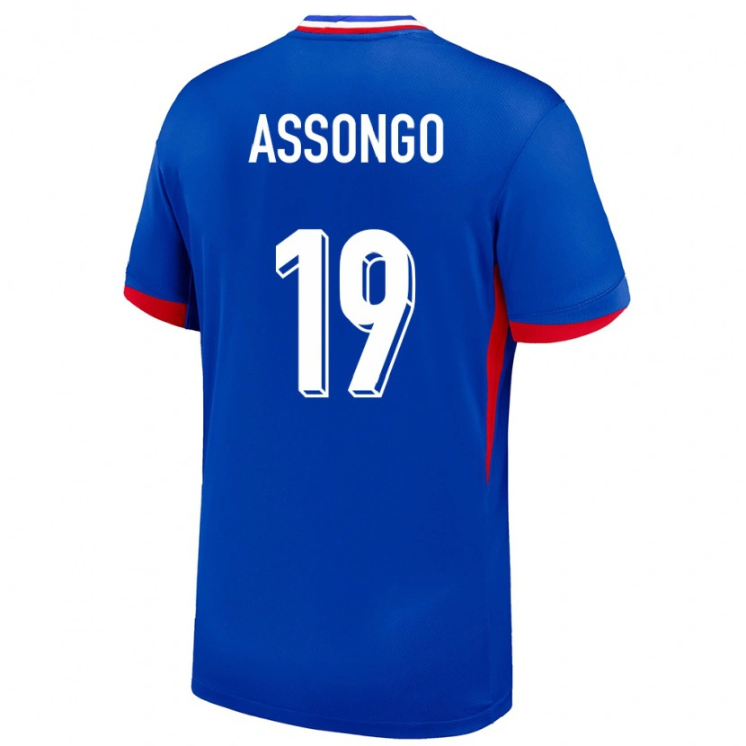 Danxen Dětské Francie Ilan Assongo #19 Modrý Domů Hráčské Dresy 24-26 Dres