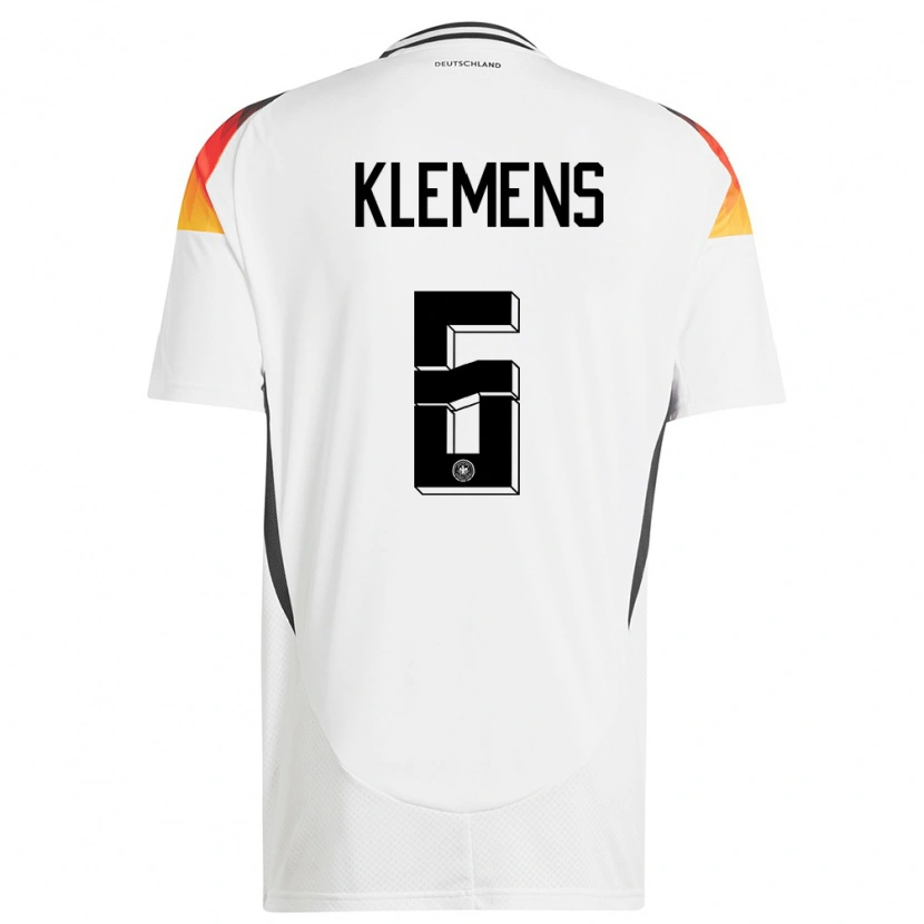 Danxen Dětské Německo Pascal Klemens #6 Bílý Domů Hráčské Dresy 24-26 Dres