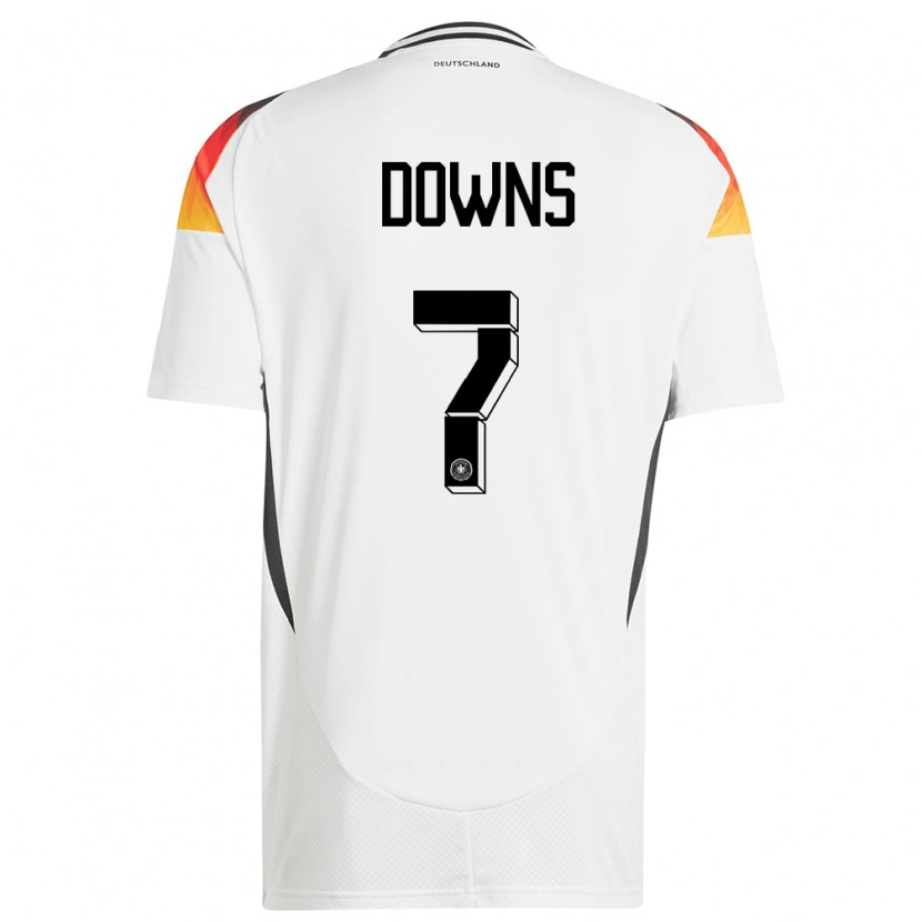 Danxen Dětské Německo Damion Downs #7 Bílý Domů Hráčské Dresy 24-26 Dres